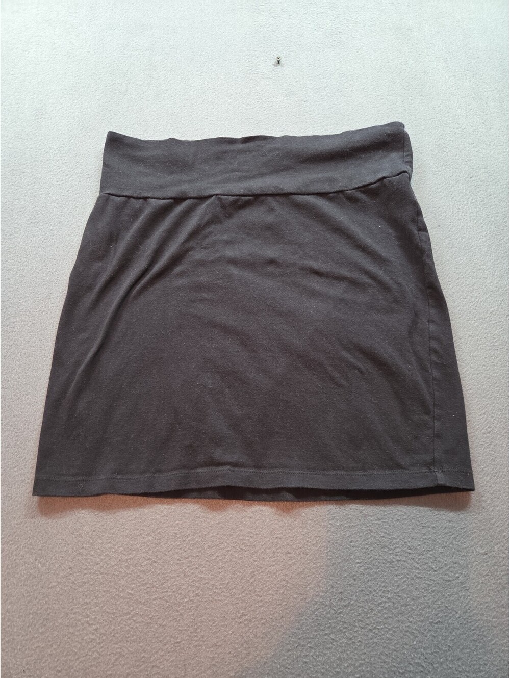 Charlotte Russe Black Foldover Waist Mini Skirt XL Y2K Stretch Bodycon